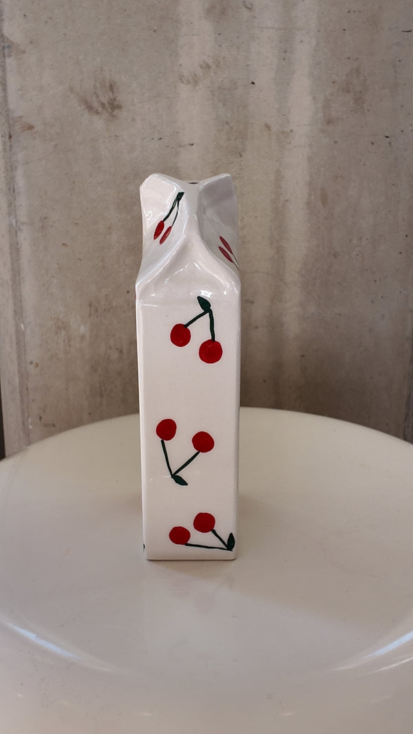 Handmade Cherry Pattern Ceramic Vase