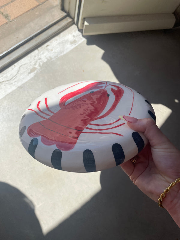 Chunky Handmade Lobster Plate by Prop Ceramics
