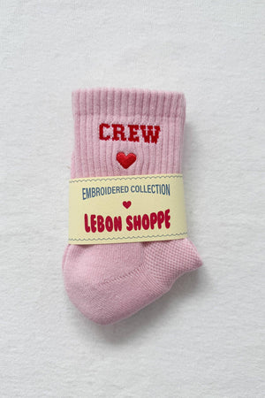 Embroidered Crew Socks
