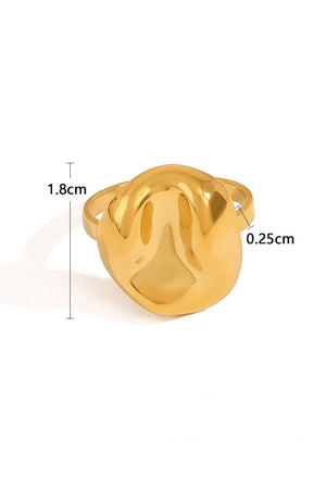 18K Gold Plated Waterproof Stainless Steel Ring
