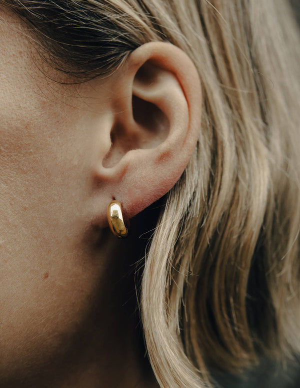 Waterproof Gold Small Hoop Earrings