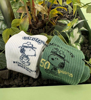 Peanuts Snoopy Scout 50th Celebtate Crew Ankle Socks-