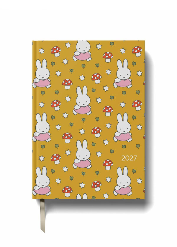 Miffy 2027 A5 Diary - Week-to-View - Yellow Toadstools
