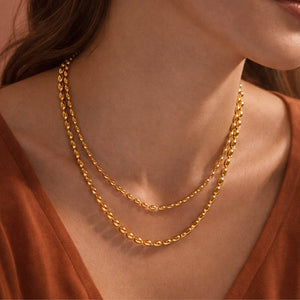 18K Gold PVD Plated Waterproof Chain Necklace