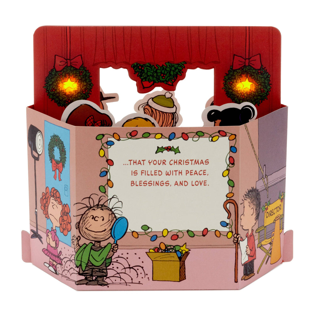 Christmas Paper Wonder Card 3D PopUp Peanuts™ Light & Sound