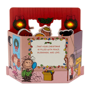 Christmas Paper Wonder Card 3D PopUp Peanuts™ Light & Sound