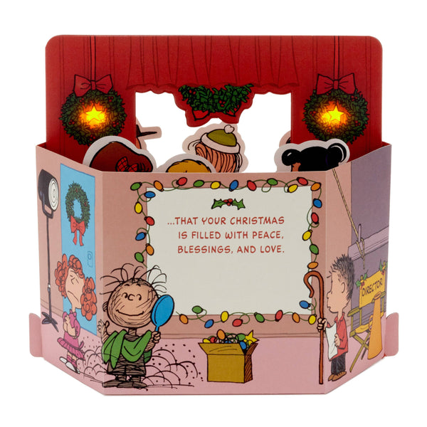 Christmas Paper Wonder Card 3D PopUp Peanuts™ Light & Sound