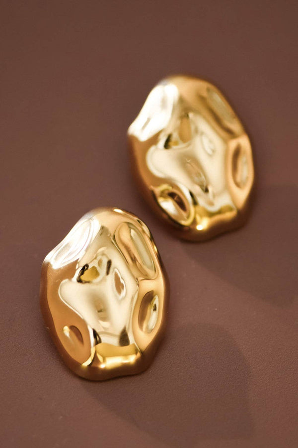 18K Gold Plated Waterproof Stainless Steel Stud Earrings