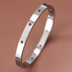 Tarnish-Resistant Waterproof Stainless Steel Bangle - 7083