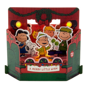 Christmas Paper Wonder Card 3D PopUp Peanuts™ Light & Sound