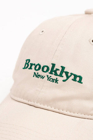 Brooklyn Baseball Cap in Beige