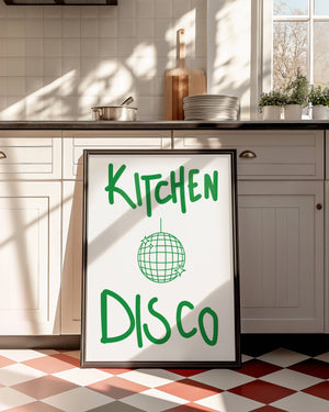 Kitchen Disco Music Home Decor Wall Art Print