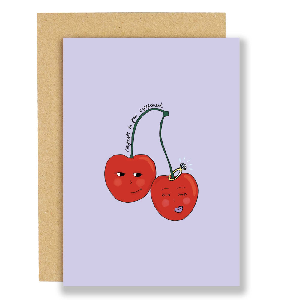Cherries engagement card