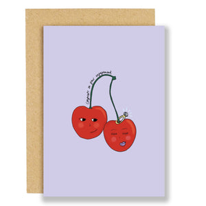 Cherries engagement card
