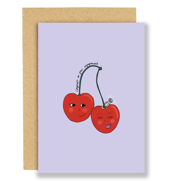 Cherries engagement card