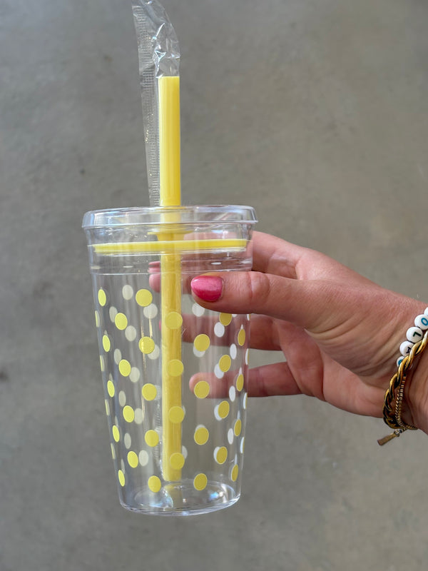 Poka dot cup tumbler