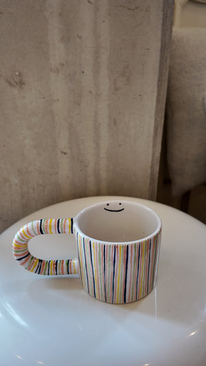 Multi Coloured Smiley Face Mug