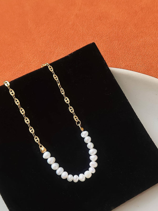 Margaux 18K Gold Non-Tarnish Freshwater Pearl Chain Necklace