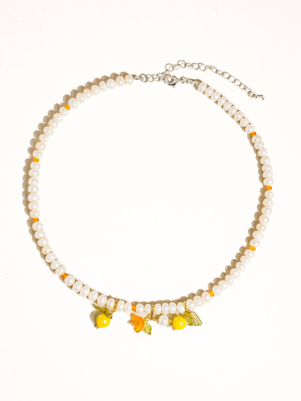 18K Gold Vintage Lemon Freshwater Pearl Necklace