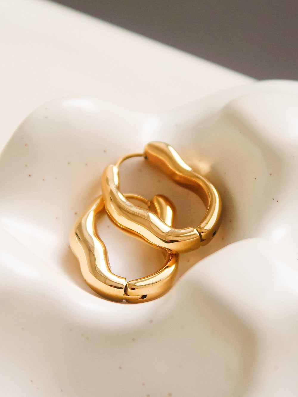 Gold Plated & Non-Tarnish Oval Hoop Earring