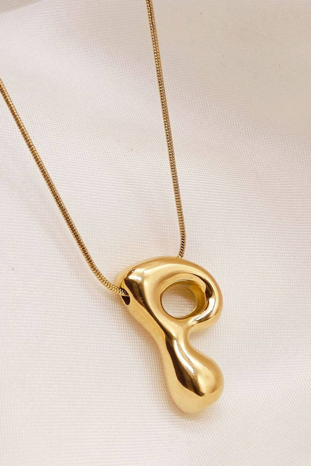 18K Gold Plated Waterproof Stainless Steel Initial Necklace
