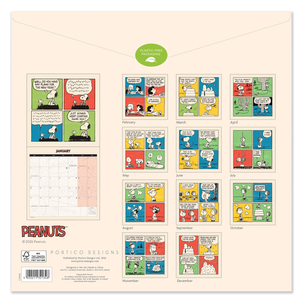 Peanuts 2027 Square Calendar