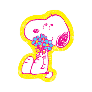 Snoopy's Bouquet - Die-Cut Sticker (Mother's Day, Flowers)