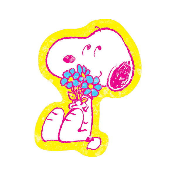 Snoopy's Bouquet - Die-Cut Sticker (Mother's Day, Flowers)