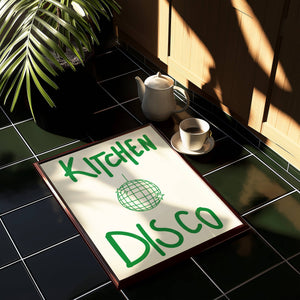 Kitchen Disco Music Home Decor Wall Art Print