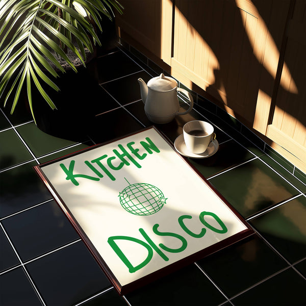 Kitchen Disco Music Home Decor Wall Art Print