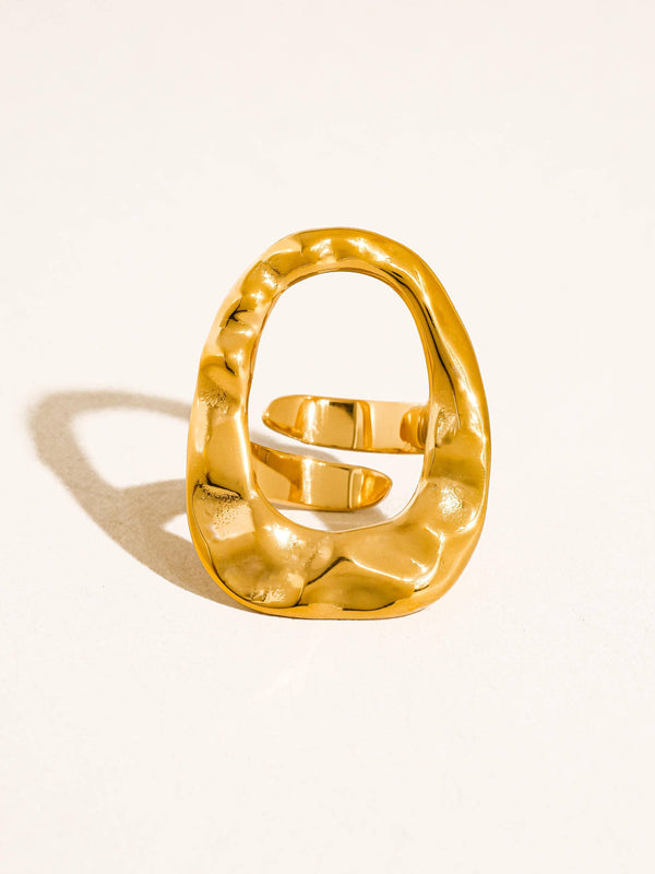 Gold Non-Tarnish Statement Ring