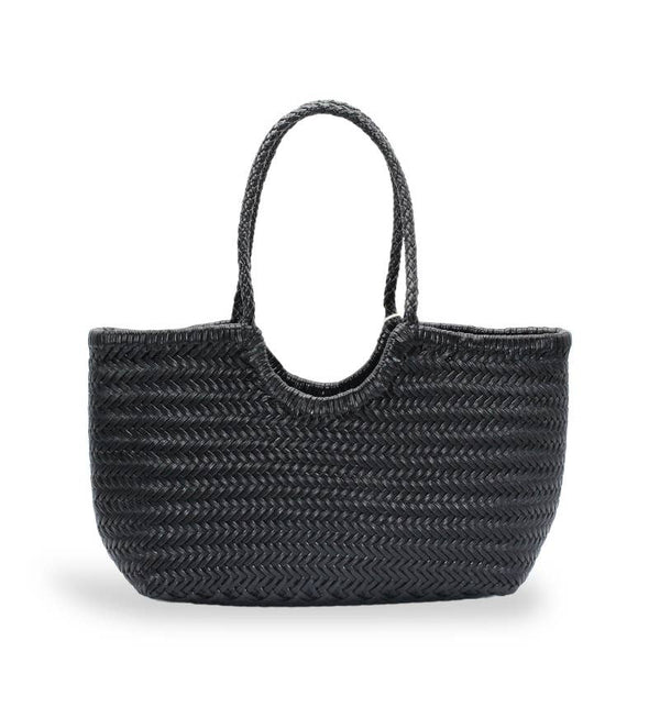 Handwoven U Shape Leather Bag