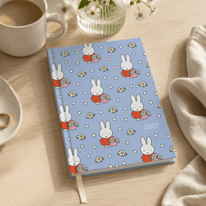 Miffy 2027 A5 Diary - Week-to-View - Blue Flowers