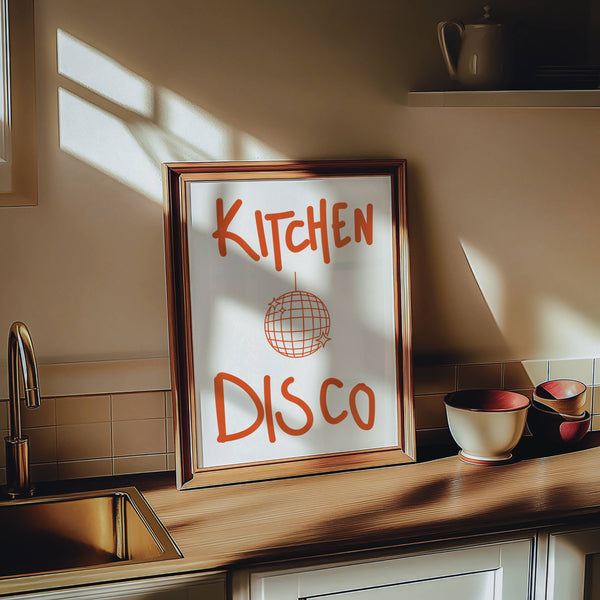 Kitchen Disco Music Home Decor Wall Art Print