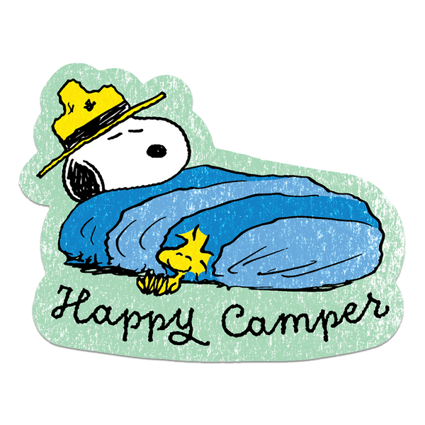 Happy Camper by Snoopy - Die-Cut Sticker