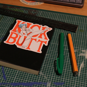 Kick Butt XL Waterproof Sticker