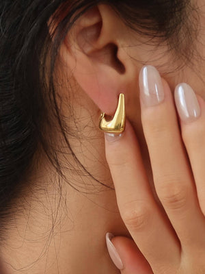 Non-Tarnish Geometric Hoop Earrings