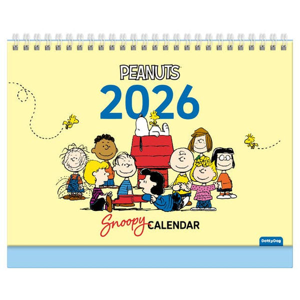 PEANUTS Snoopy 2026 Desk Calendar with deco stickers