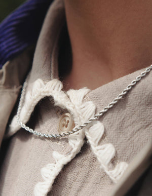 Silver Rope Twist Necklace