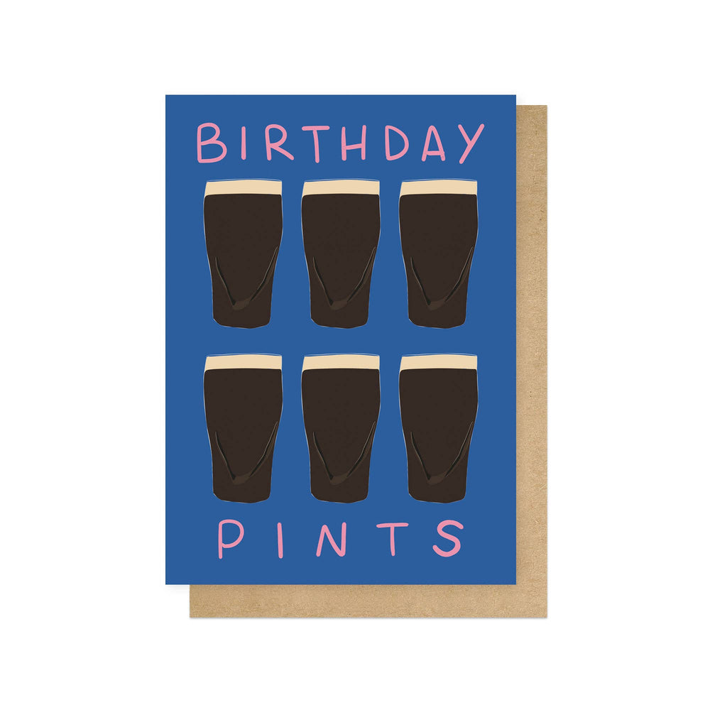 Birthday Pints Greetings Card