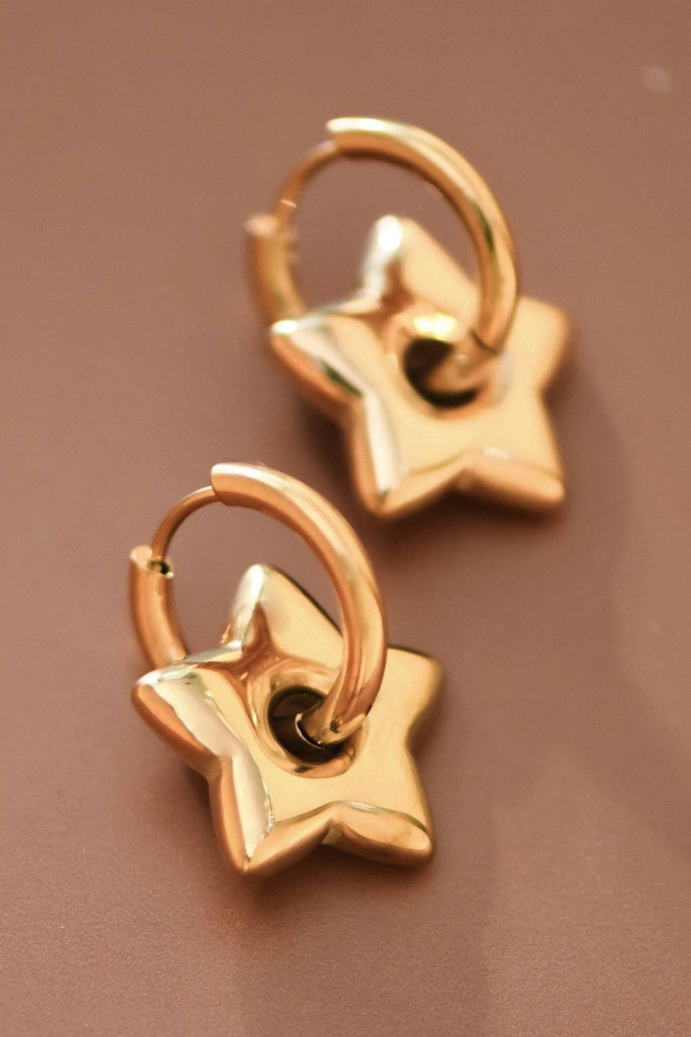 18K Gold Plated Waterproof Stainless Steel Drop Earrings