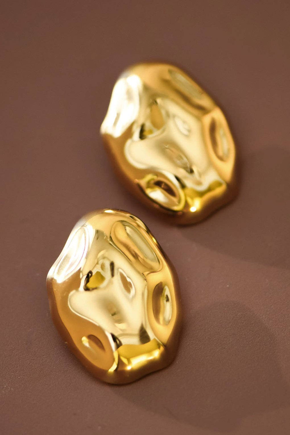 18K Gold Plated Waterproof Stainless Steel Stud Earrings