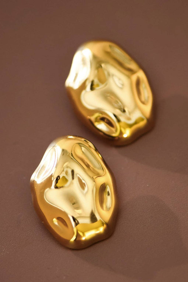 18K Gold Plated Waterproof Stainless Steel Stud Earrings