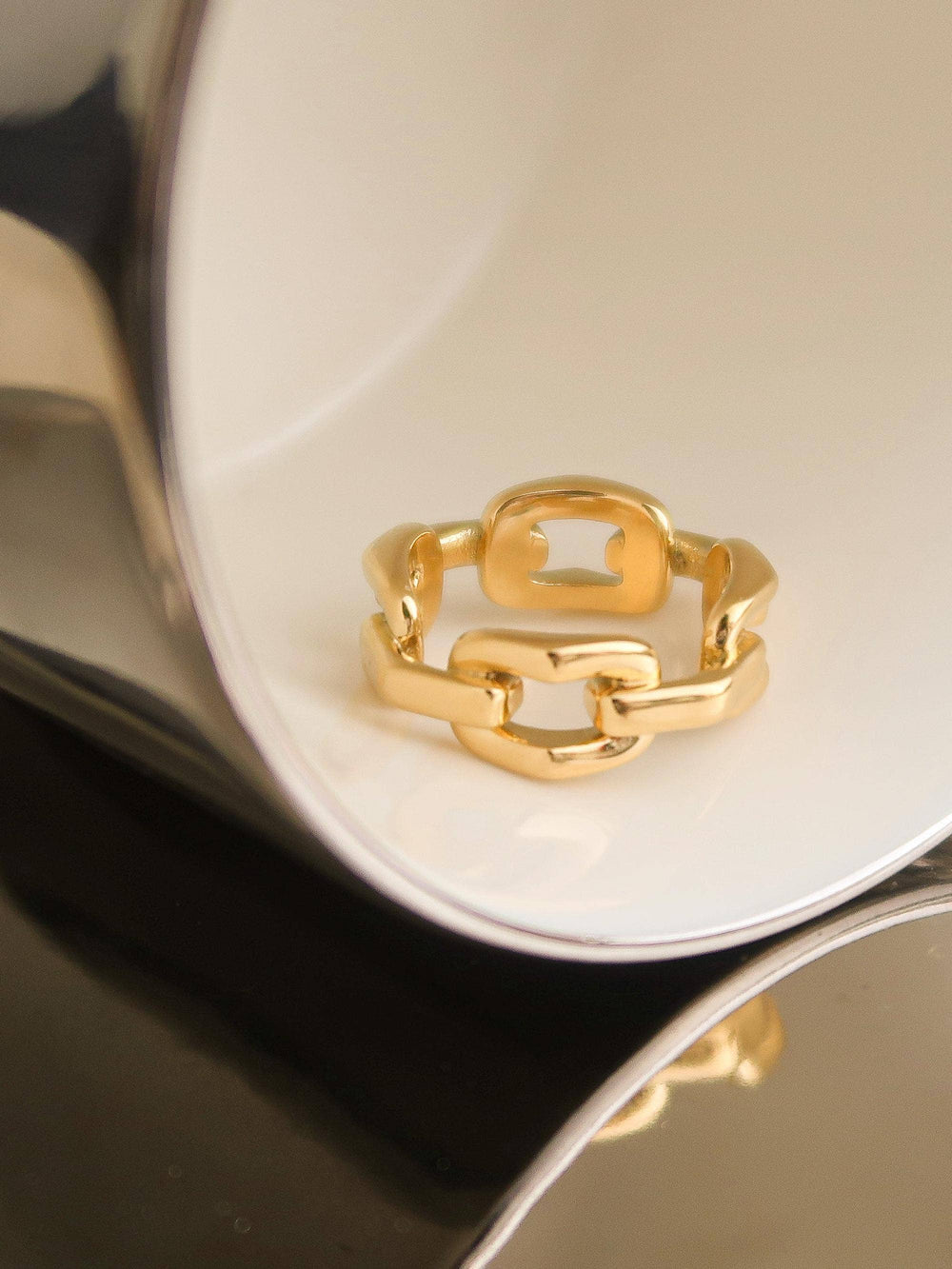 Brooklyn Gold Stack Braided Non-Tarnish Ring