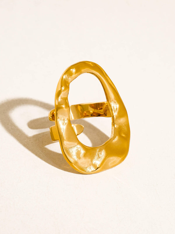 Gold Non-Tarnish Statement Ring