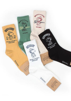 Peanuts Snoopy Scout 50th Celebtate Crew Ankle Socks-
