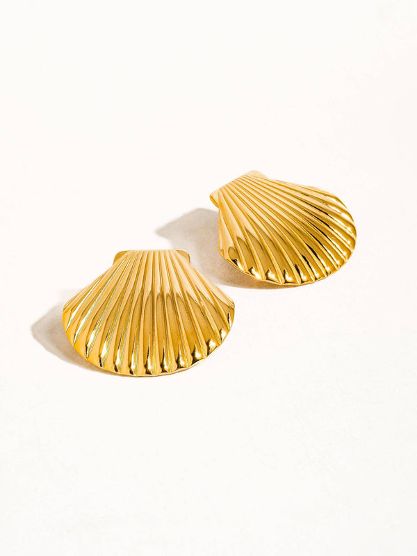 Gold Plated Waterproof Shell Studs