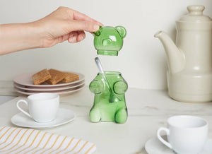 Glass Gummy Bear Sugar Bowl