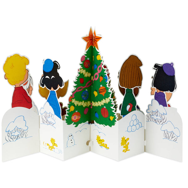 Christmas Card - 3D Pop up Jumbo Peanuts™ Children & Snoopy