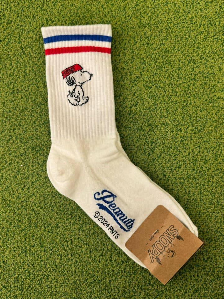 Peanuts Variety Snoopy 2Line Crew Ankle Socks